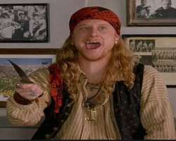 He joined a pirate role players group called the Ranrunner and stayed with them for a week to prepare himself for the part of Steve the 